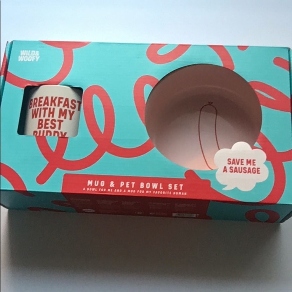 New Ceramic Mug and Pet Companion Bowl Boxed Gift Set